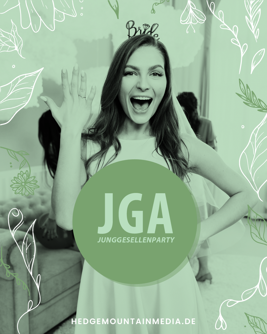 Kreativprojekt einer fiktiven Junggesellenparty-Papeterie